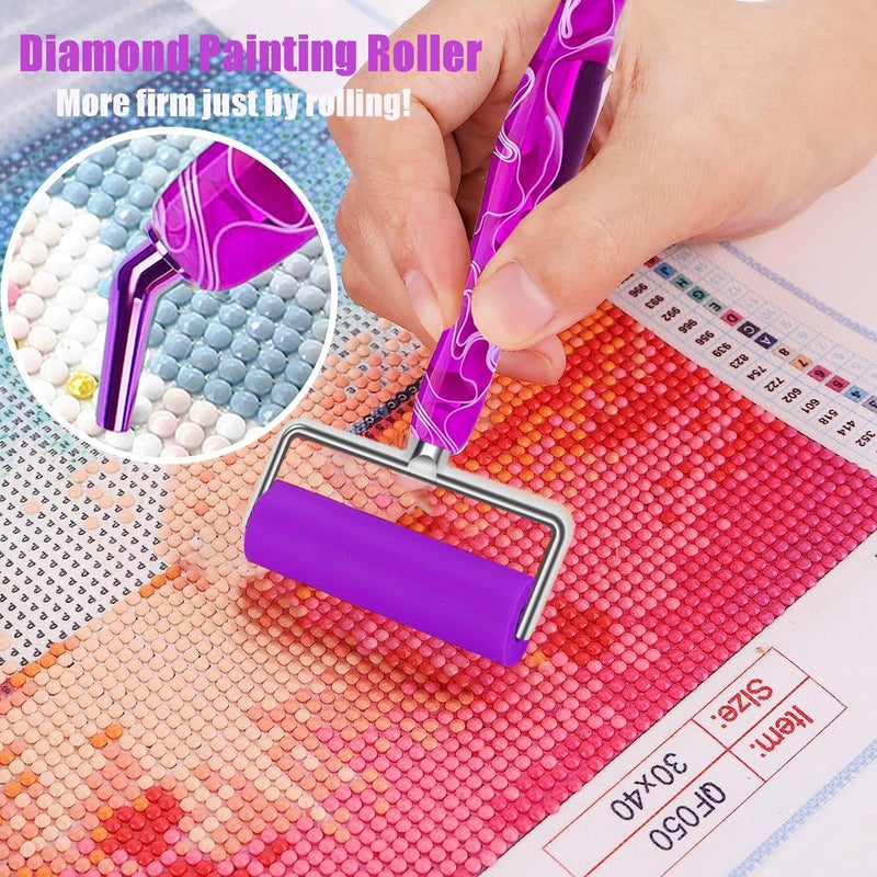 Heyseri Diamond Art Pens, 14PCS Ergonomic Diamond Painting Pen Accessories Tools Set with Screw Steel Metal Pen Tips and 6 Painting Glue Clay, 5D Diamond Painting Tools for Paintings Hobby - Image 3